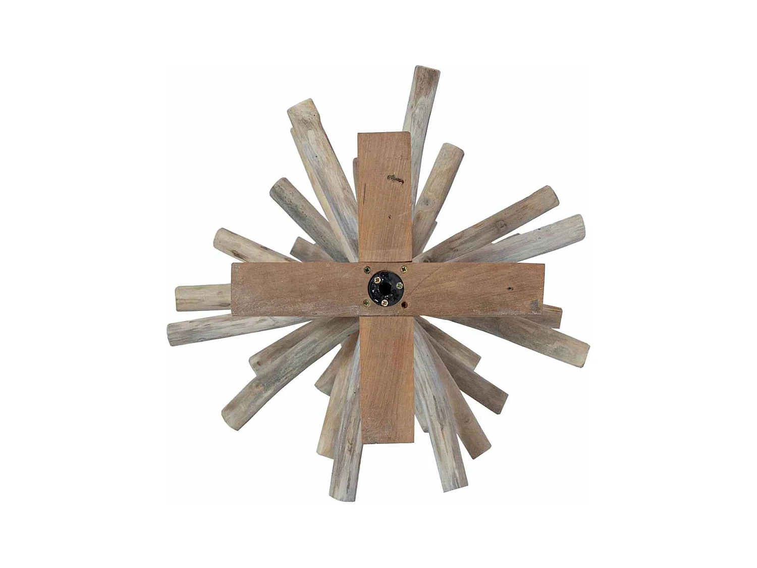 Sapin de Noël avec support Marron 90 cm Bois de teck solide