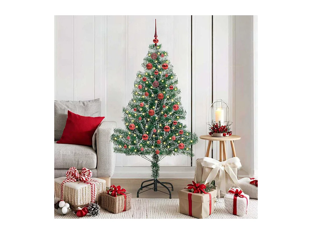 Arbre de Noël artificiel floconné de neige avec lumière LED