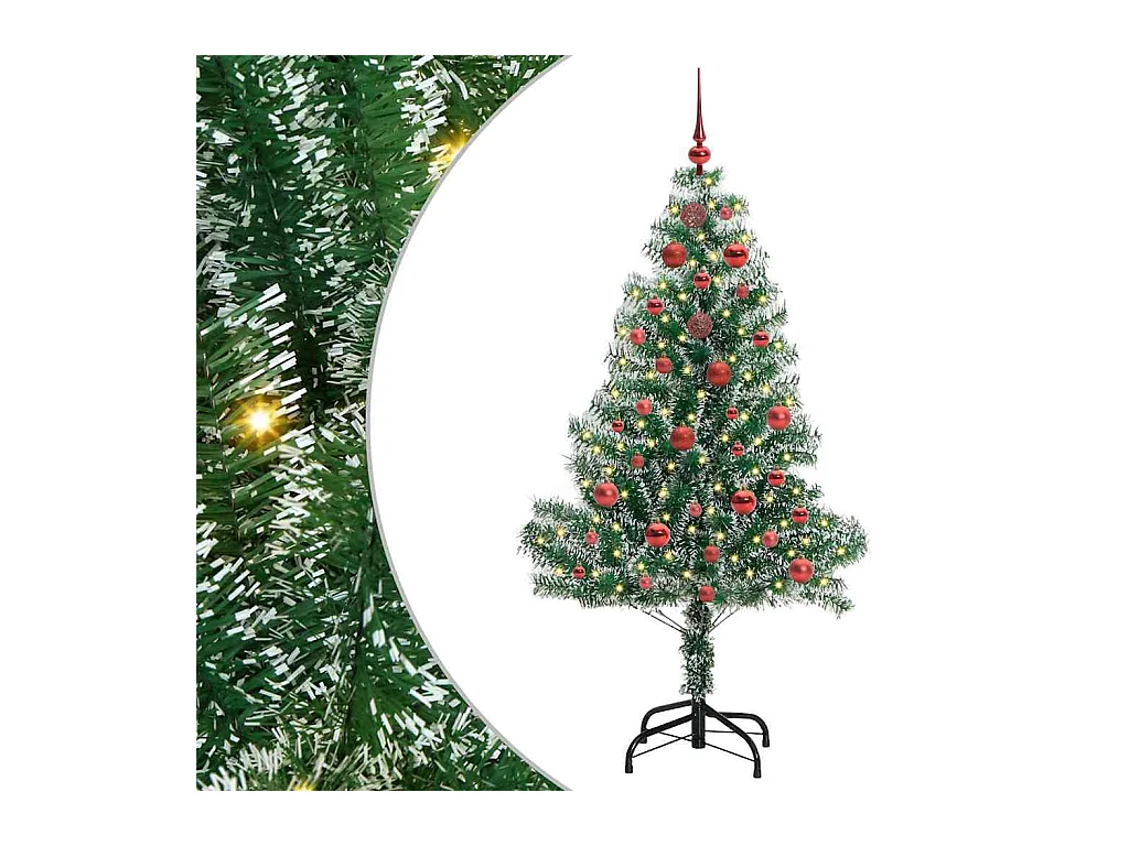 Arbre de Noël artificiel floconné de neige avec lumière LED