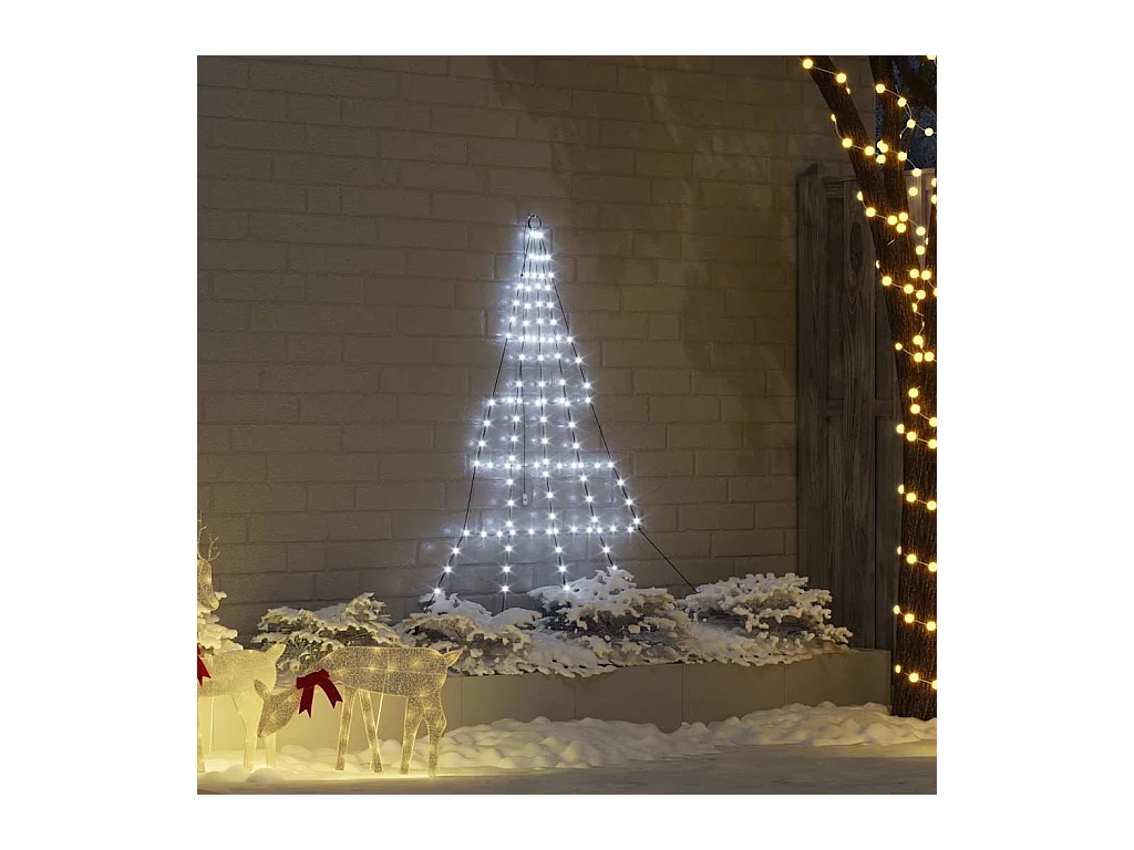 Árvore de Natal LED com 112 LEDs Branco frio 182 cm Metal