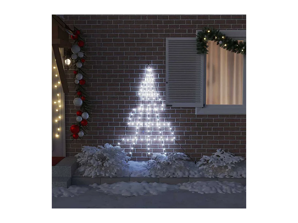Árvore de Natal LED com 112 LEDs Branco frio 182 cm Metal
