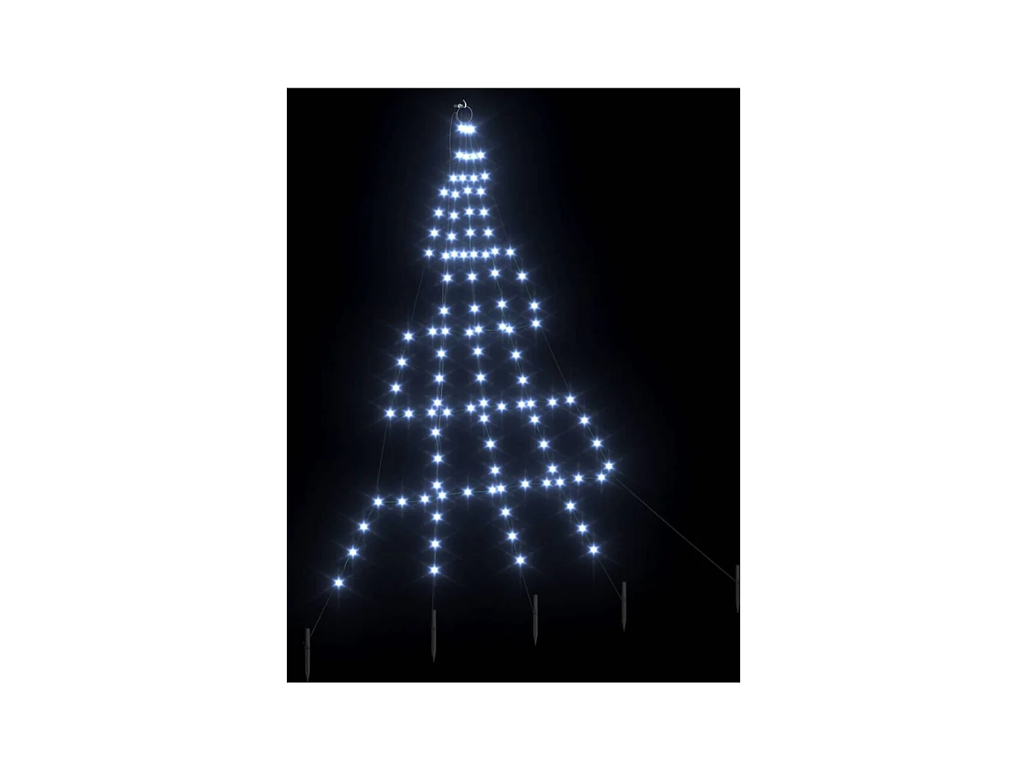 Árvore de Natal LED com 112 LEDs Branco frio 182 cm Metal