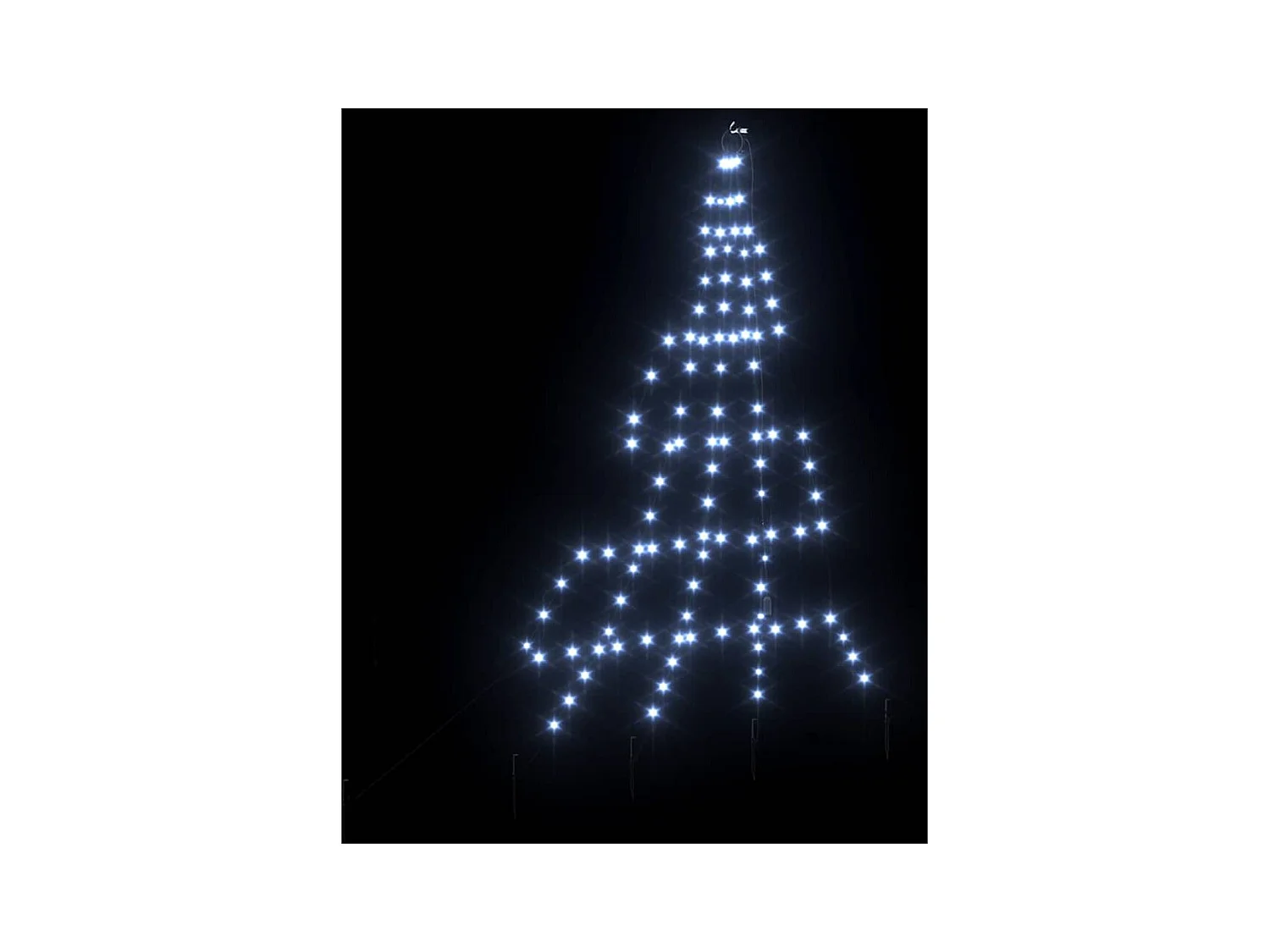 Árvore de Natal LED com 112 LEDs Branco frio 182 cm Metal