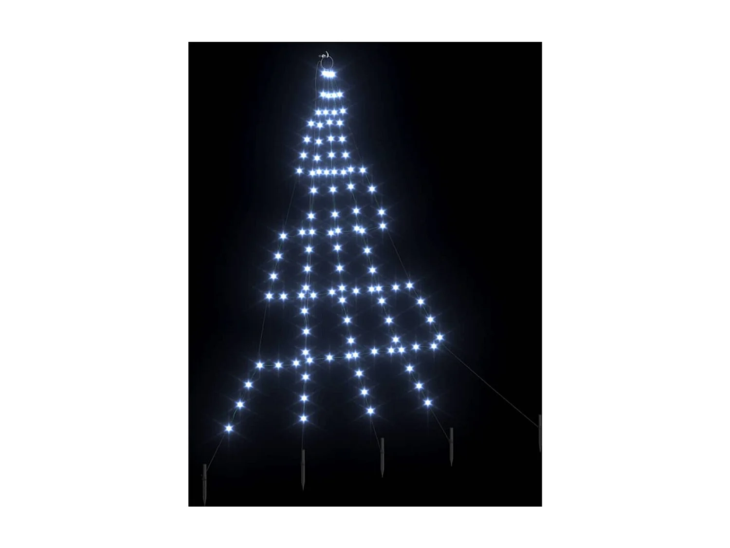 Arbre de Noël LED avec 112 LED Blanc froid 182 cm Métal