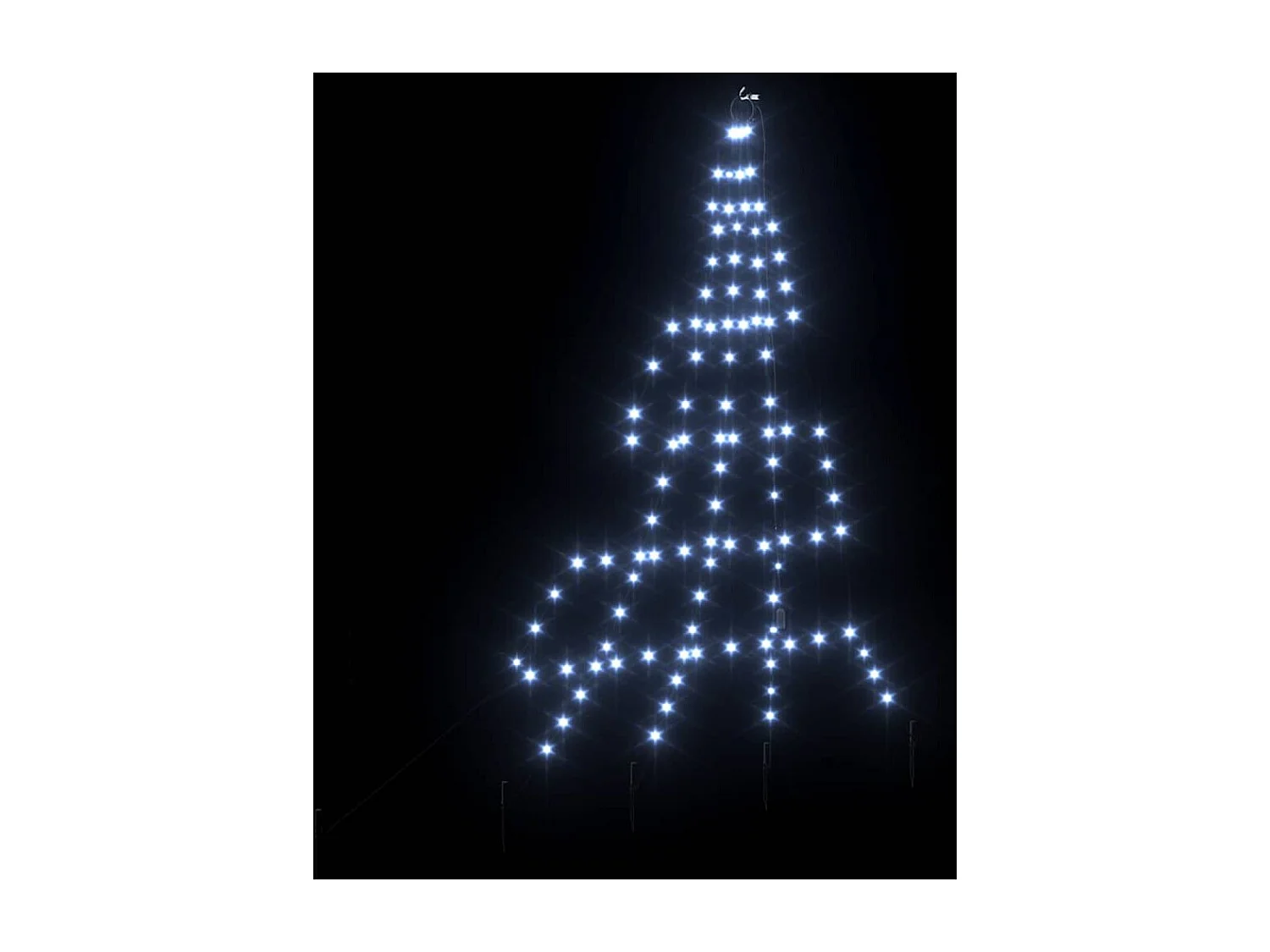 Arbre de Noël LED avec 112 LED Blanc froid 182 cm Métal