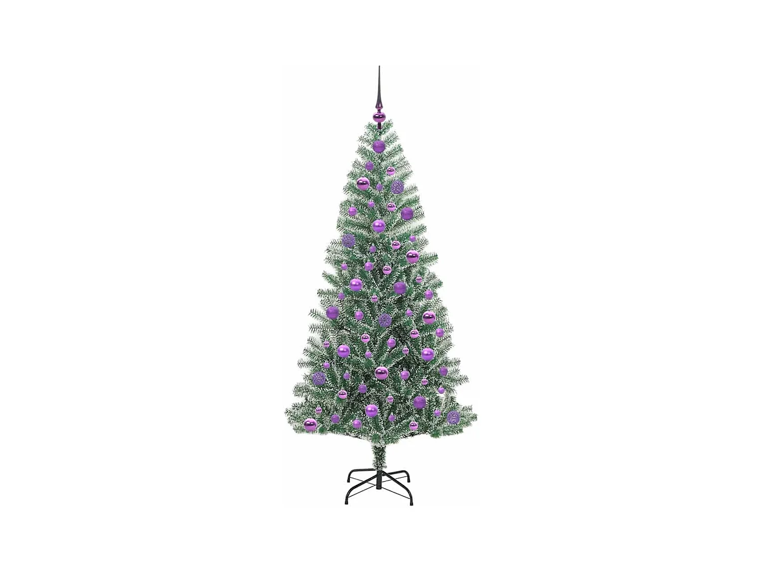 Árbol de Navidad Artificial Nevado con Luz LED Verde y 180 cm