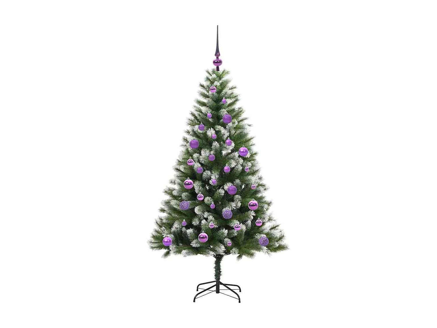 Kunstmatige scharnierende Kerstboom met gevlochten sneeuw