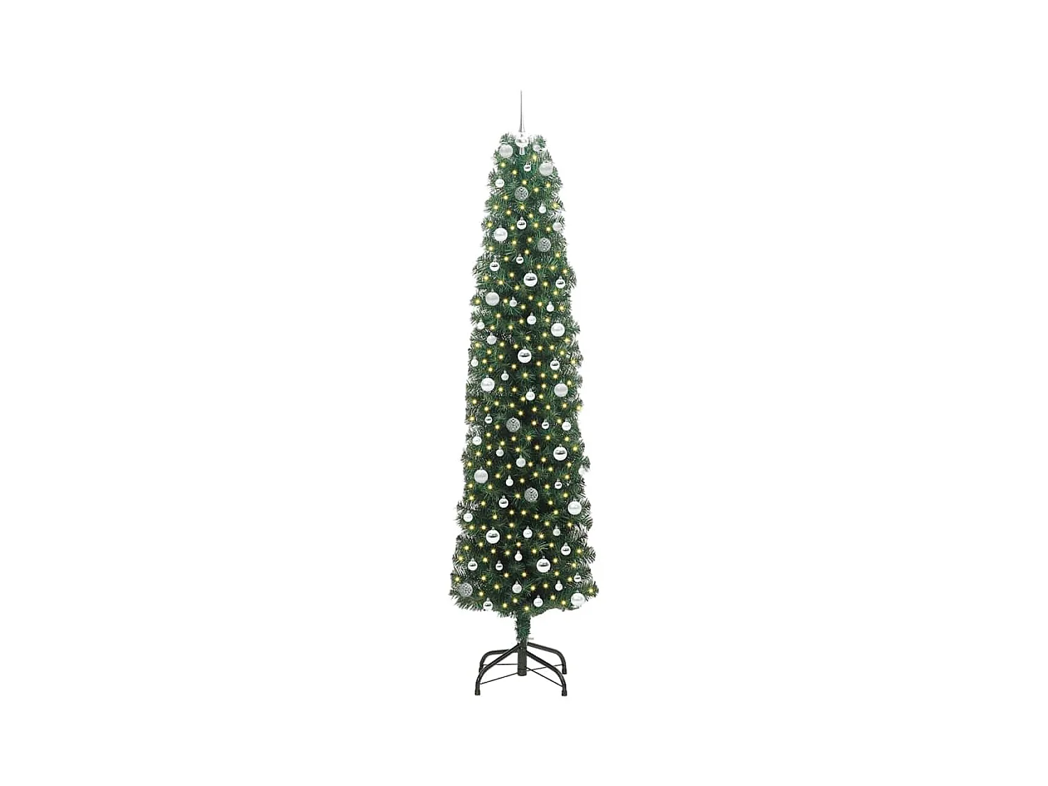 Árbol de Navidad artificial Verde 240 cm PVC, Acero y Plástico