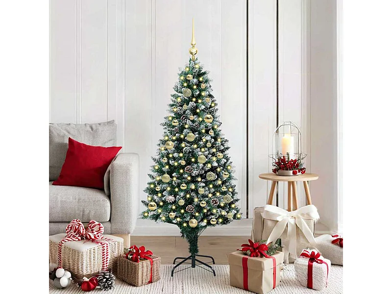 Árvore de Natal Artificial Verde 150 cm PVC, Aço e Plástico