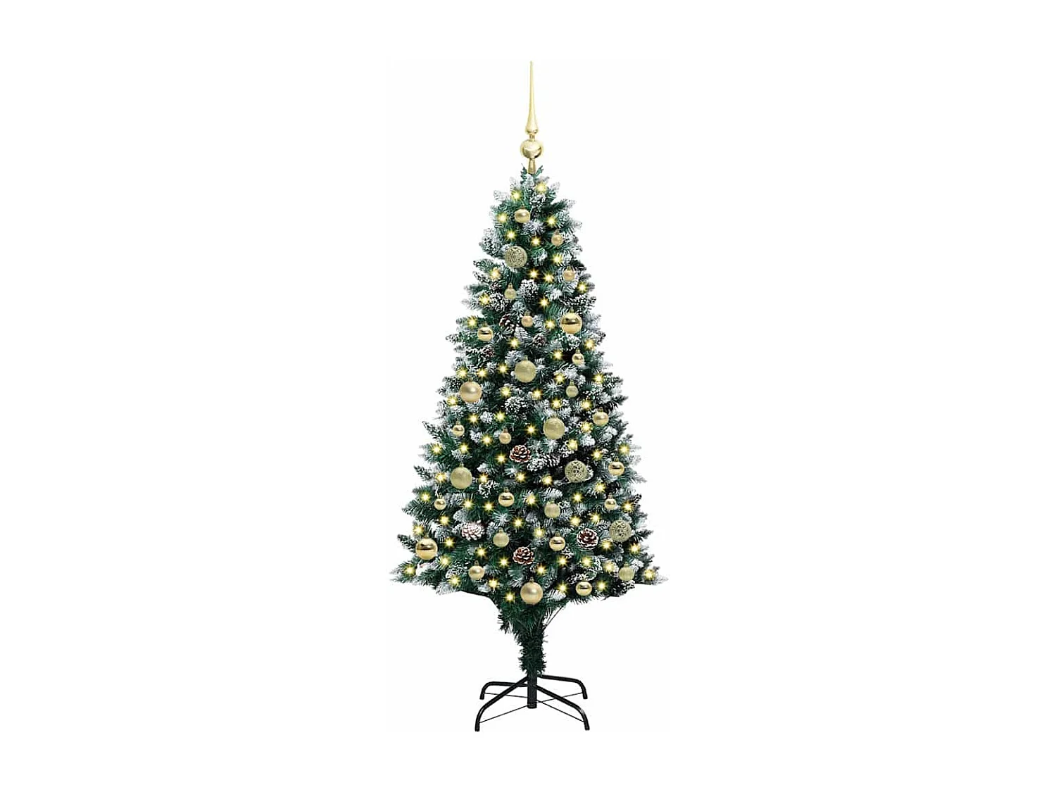Sapin de Noël artificiel Vert 150 cm PVC, Acier et Plastique