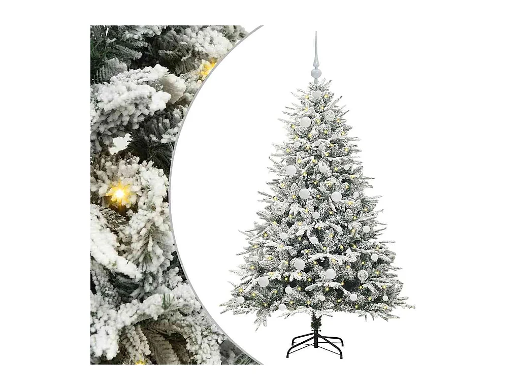 Árvore de Natal Artificial Pré-iluminada com Conjunto de Bolas