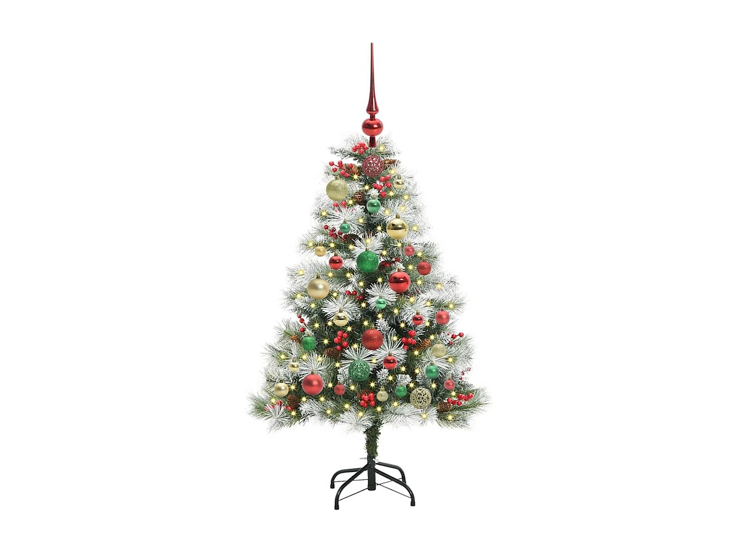 Sapin de Noël artificiel Vert et blanc 120 cm