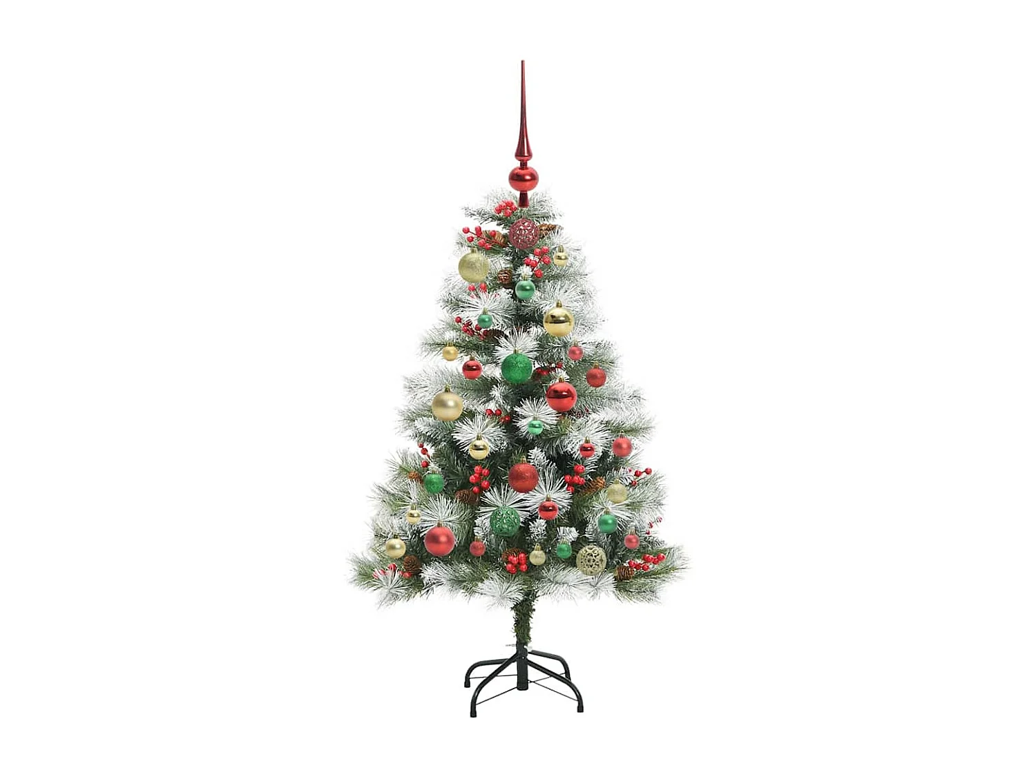 Sapin de Noël artificiel Vert et blanc 120 cm