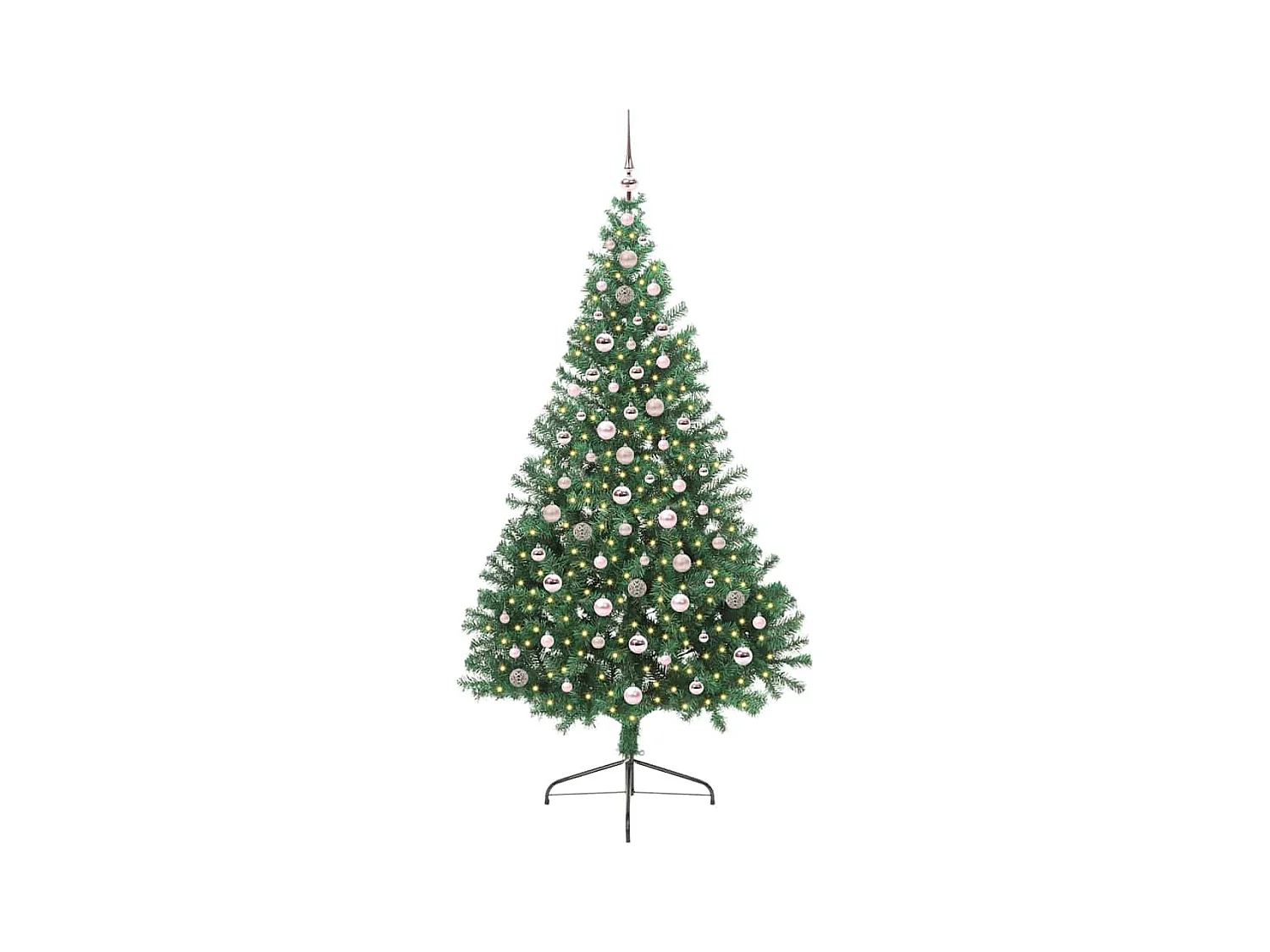 Sapin de Noël artificiel pré-éclairé Vert 240 cm PVC