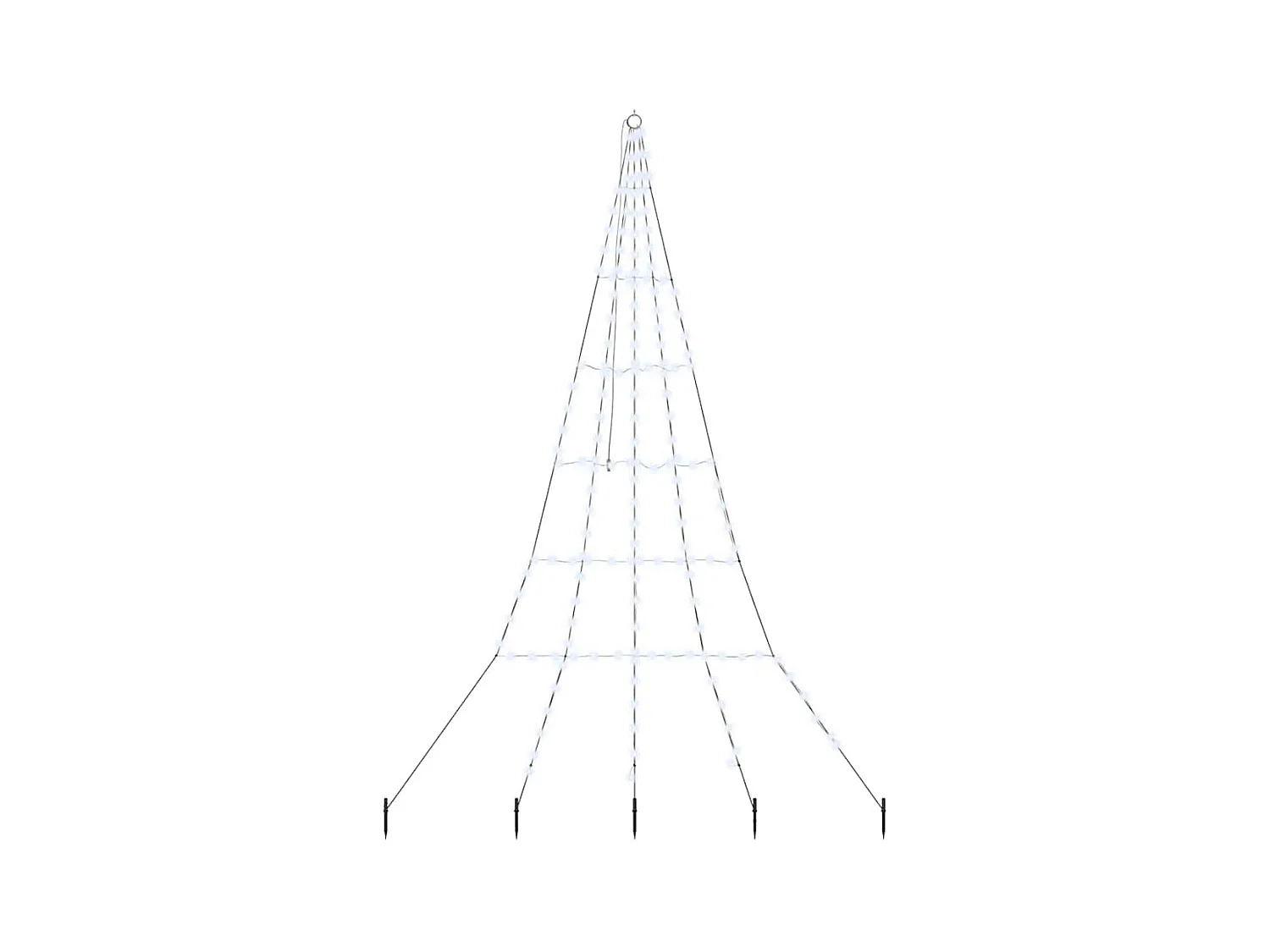 Árvore de Natal LED com 168 LEDs Branco frio 306 cm Metal