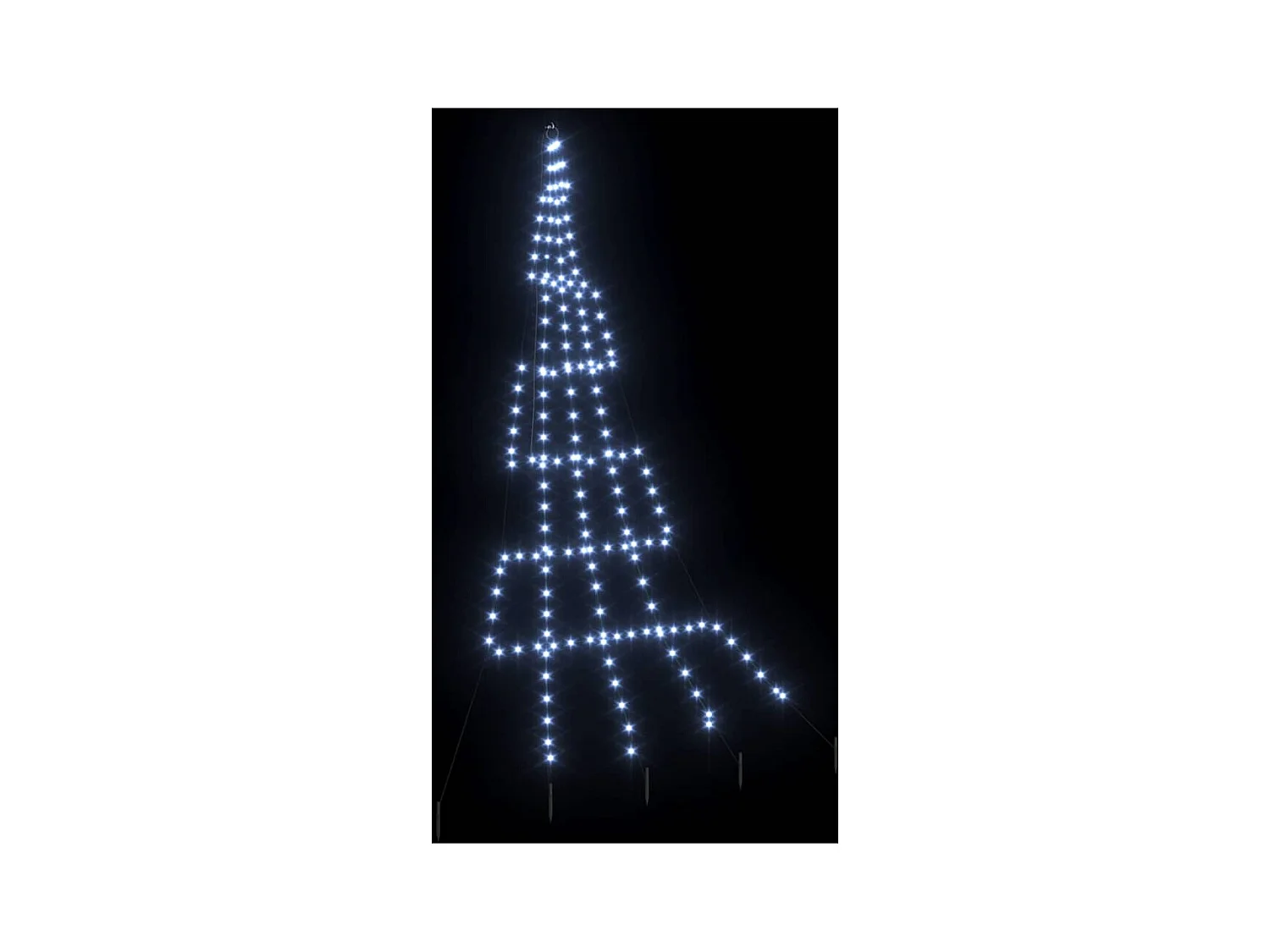 Árvore de Natal LED com 168 LEDs Branco frio 306 cm Metal