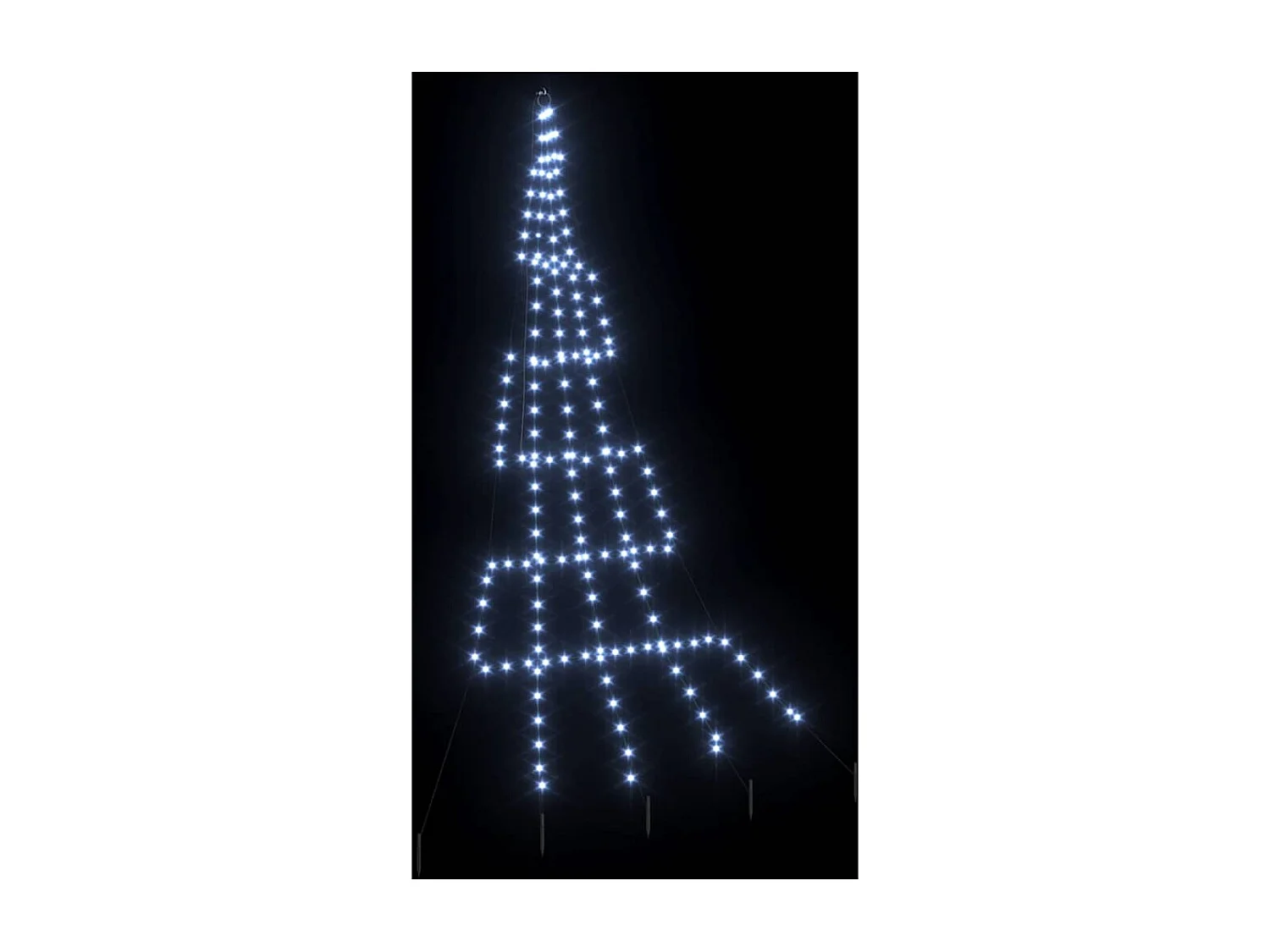 Arbre de Noël LED avec 168 LED Blanc froid 306 cm Métal
