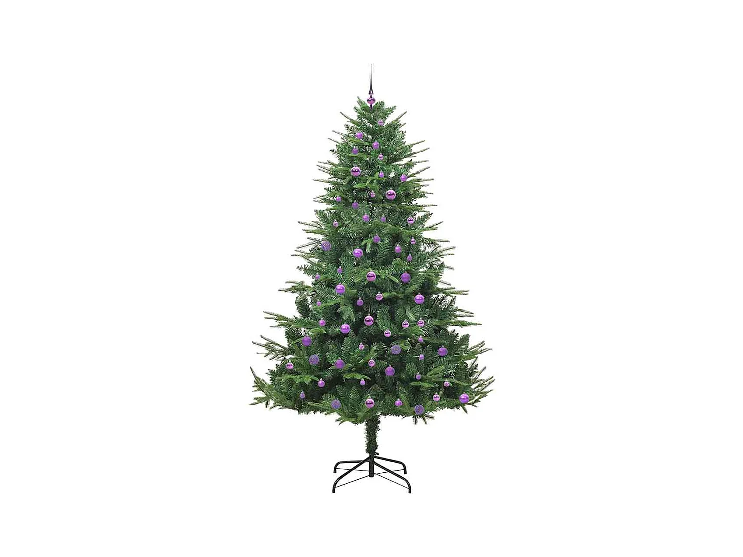 Árbol de Navidad artificial preiluminado con juego de bolas