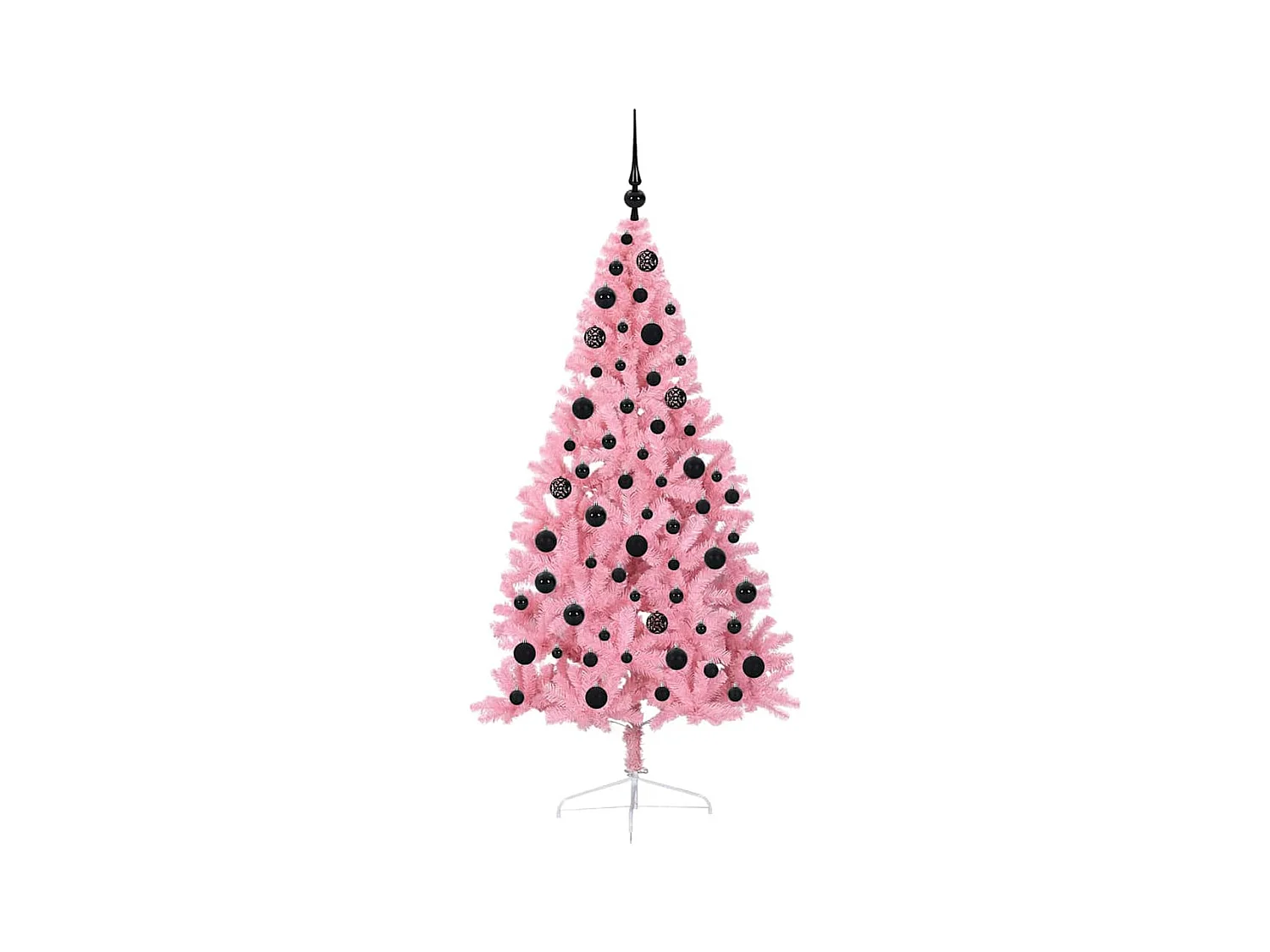 Sapin de Noël artificiel pré-éclairé Rose 180 cm PVC