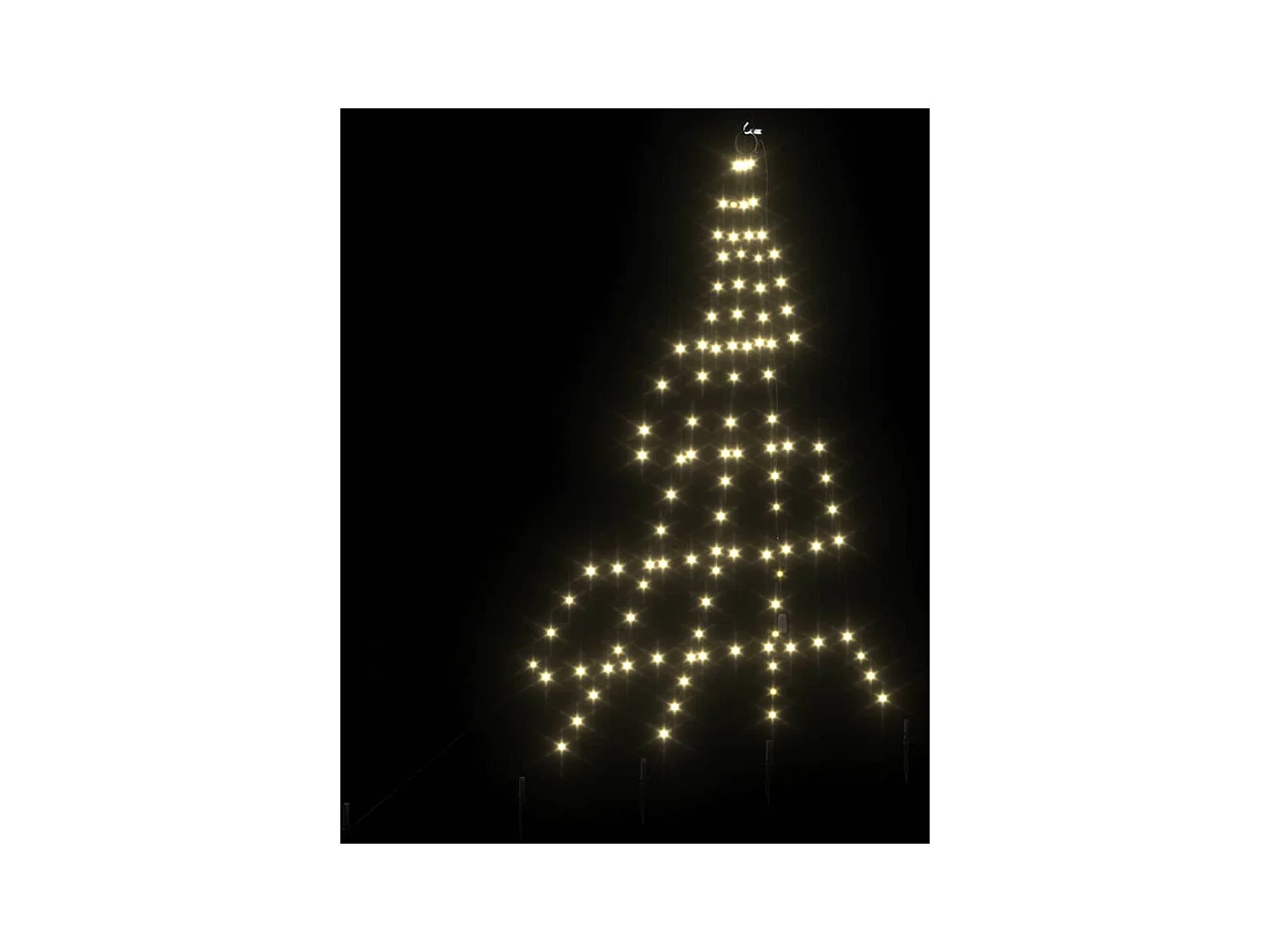 Arbre de Noël LED avec 112 LED Blanc chaud 182 cm Métal