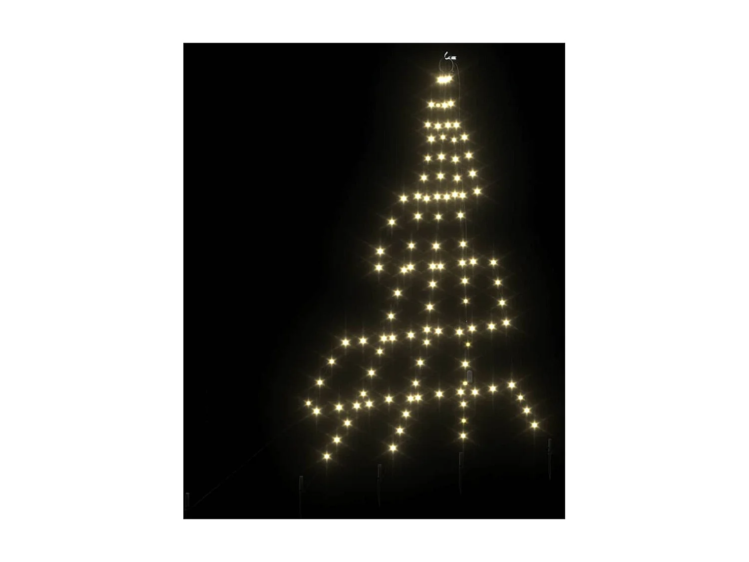 Árbol de Navidad LED con 112 LED Cálido 182 cm Metal