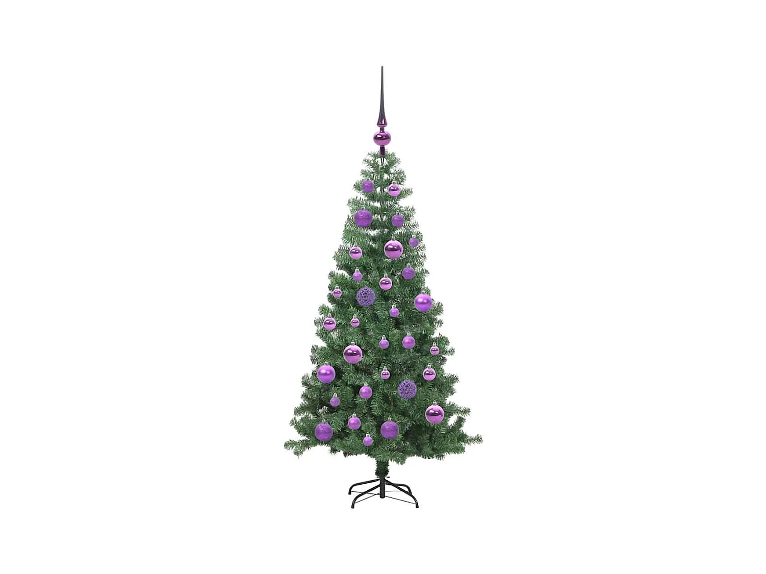 Sapin de Noël avec 150 LED avec support Vert 120 cm PVC
