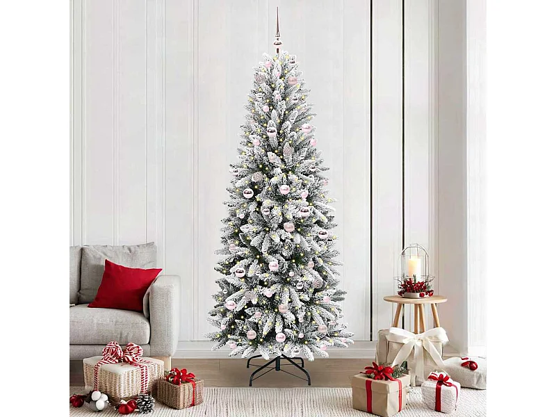 Árvore de Natal Artificial com 300 LEDs Branco 78 x 78 x 210 cm