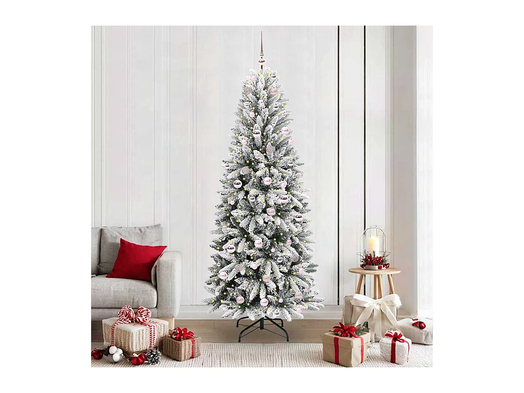Árvore de Natal Artificial com 300 LEDs Branco 78 x 78 x 210 cm