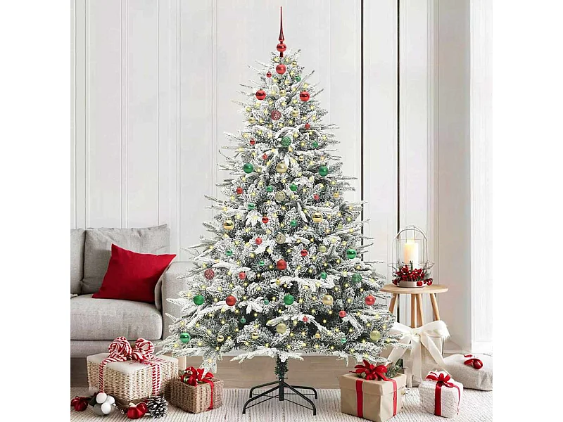 Árbol de Navidad artificial preiluminado con juego de bolas