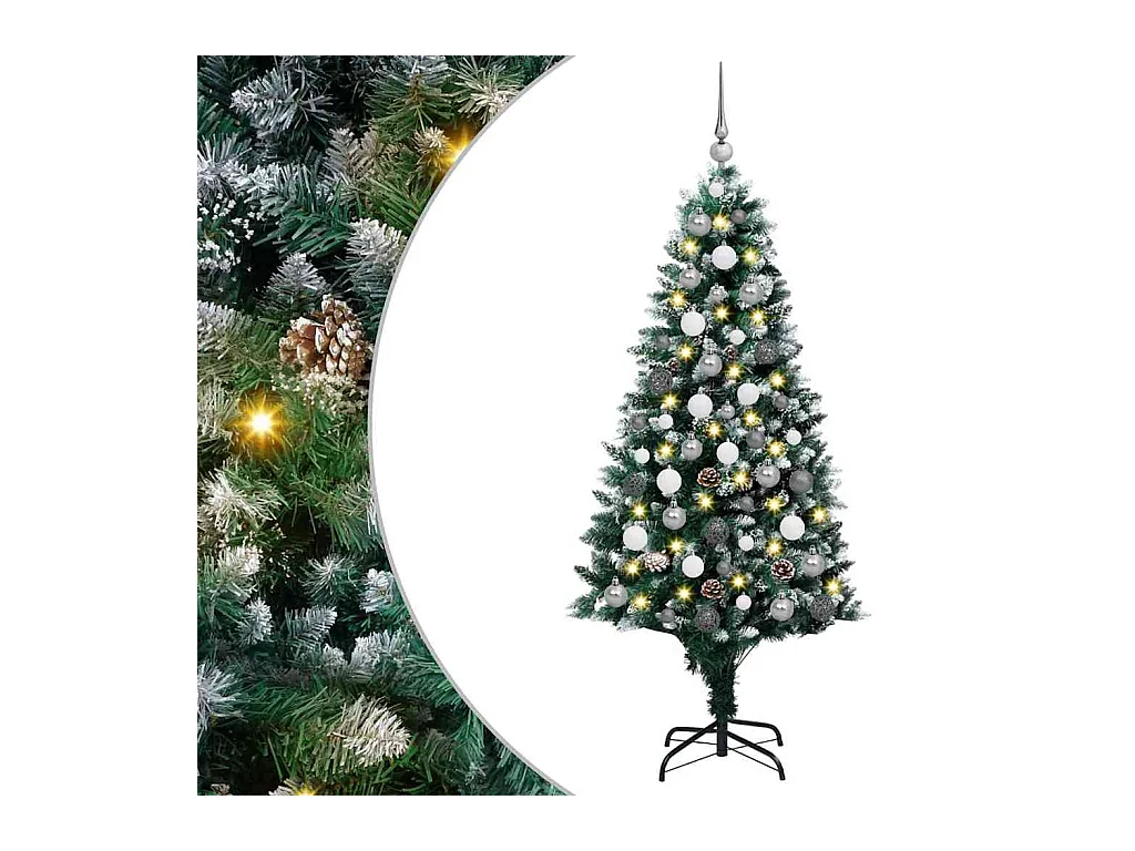 Sapin de Noël artificiel Vert 180 cm PVC, Acier et Plastique