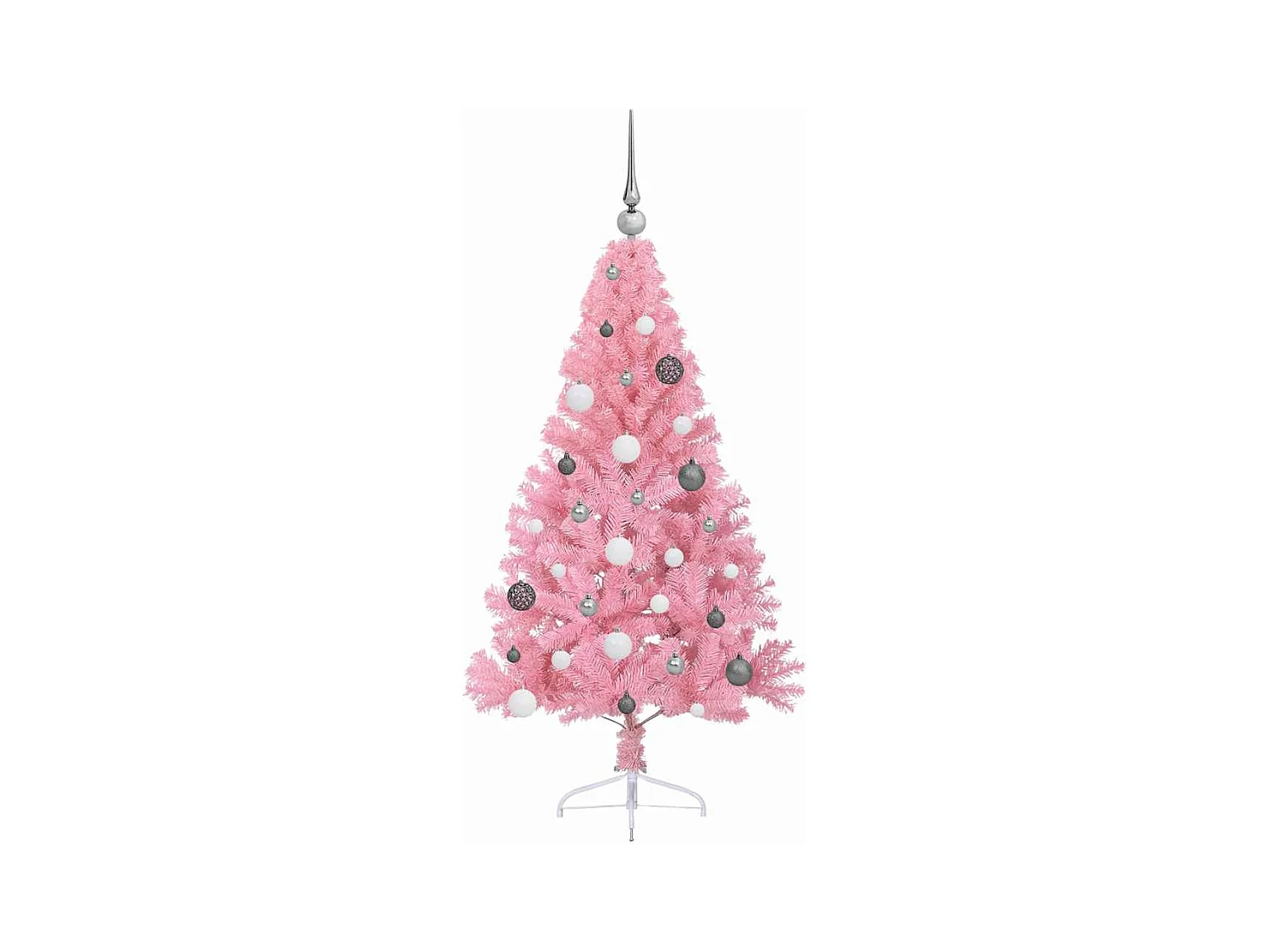 Sapin de Noël artificiel pré-éclairé Rose 150 cm PVC