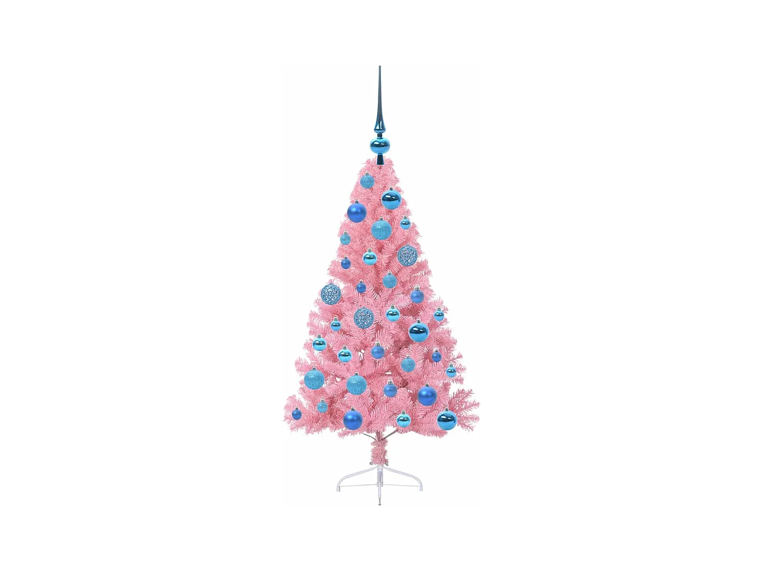 Sapin de Noël artificiel pré-éclairé Rose 120 cm PVC