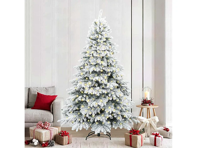 Sapin de Noël artificiel avec 300 LED Vert 240 cm PE et PVC
