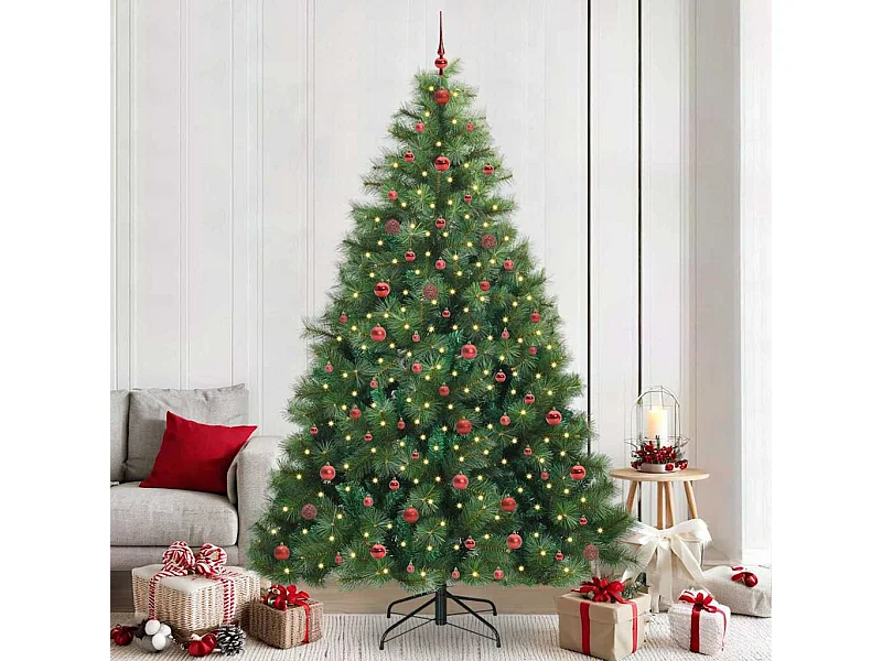 Árbol de Navidad artificial con 300 LED Verde 240 cm PE y PVC
