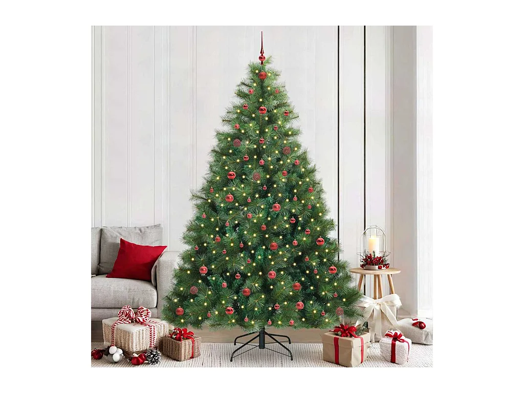 Árbol de Navidad artificial con 300 LED Verde 240 cm PE y PVC