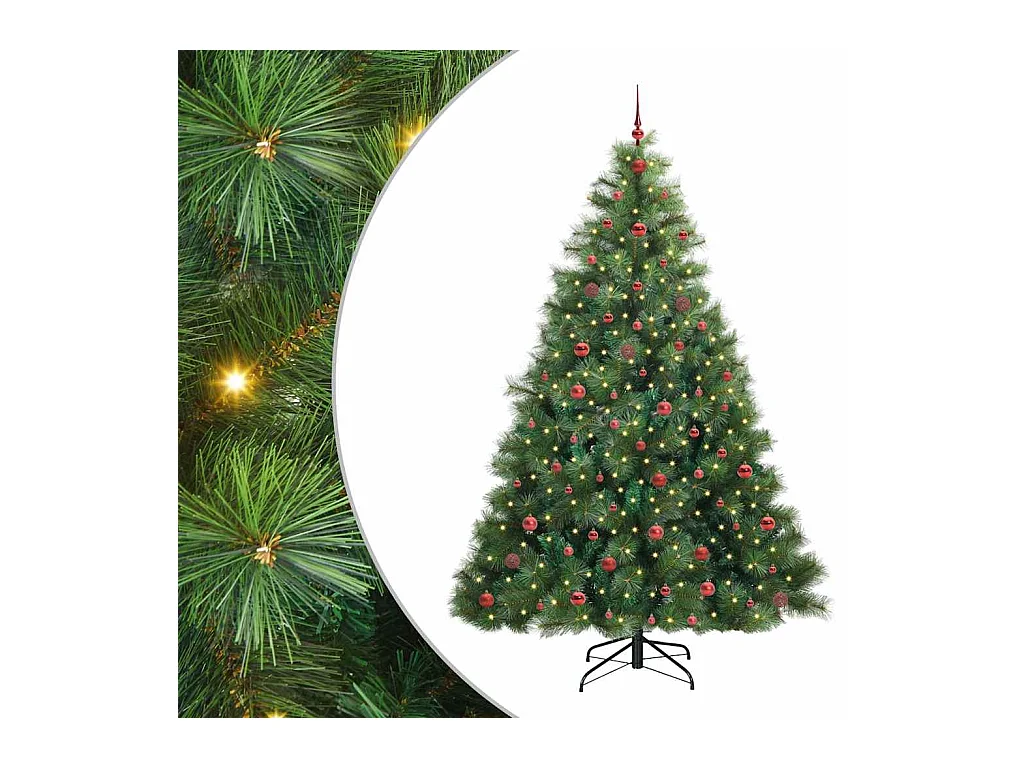 Árbol de Navidad artificial con 300 LED Verde 240 cm PE y PVC
