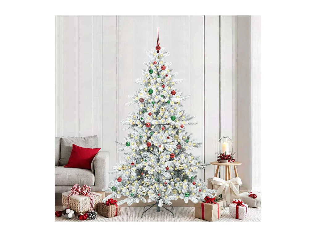 Árbol de Navidad artificial con ramas articuladas 210 cm PVC