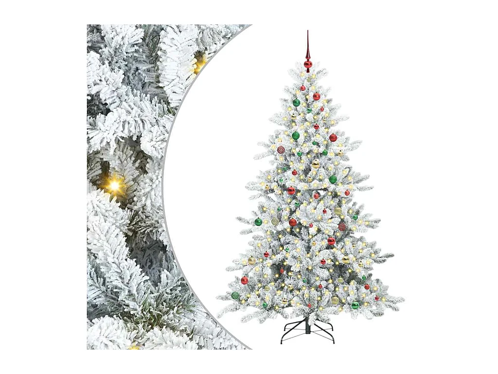 Árbol de Navidad artificial con ramas articuladas 210 cm PVC