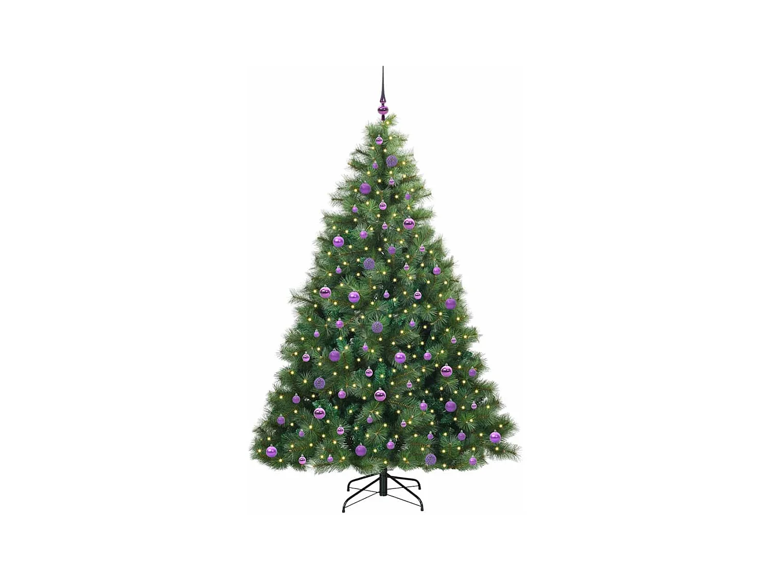Sapin de Noël artificiel avec 300 LED Vert 210 cm PE et PVC