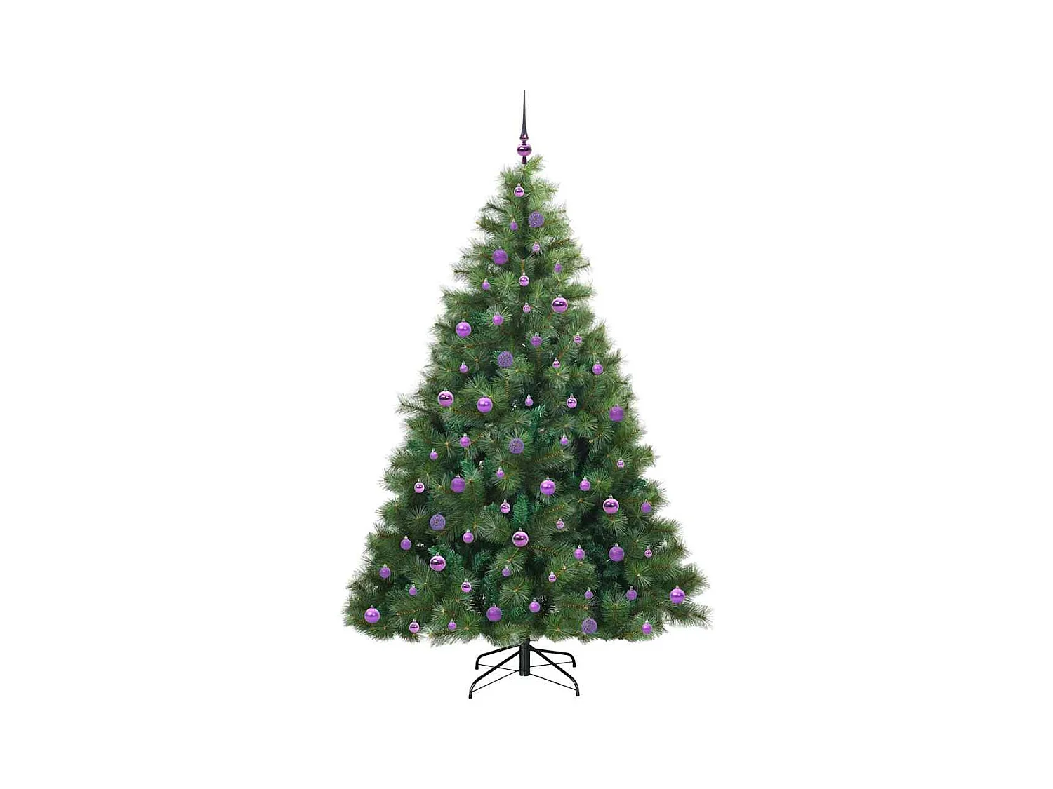 Sapin de Noël artificiel avec 300 LED Vert 210 cm PE et PVC