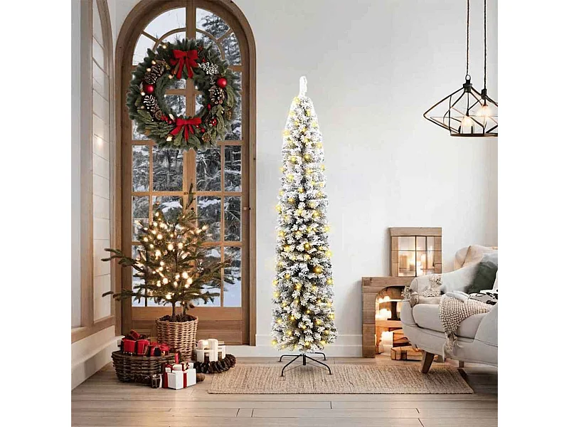 Slanke Kerstboom Groen 48 x 48 x 180 cm Kunststof en metaal