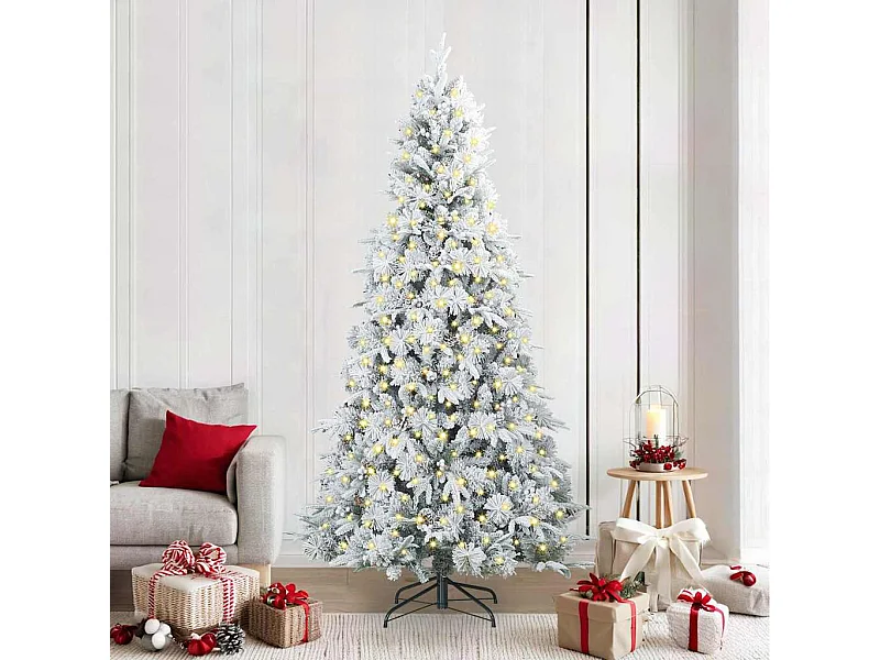 Kunstmatige Hinged Kerstboom met 300 LED Groen 240 cm PE en PVC