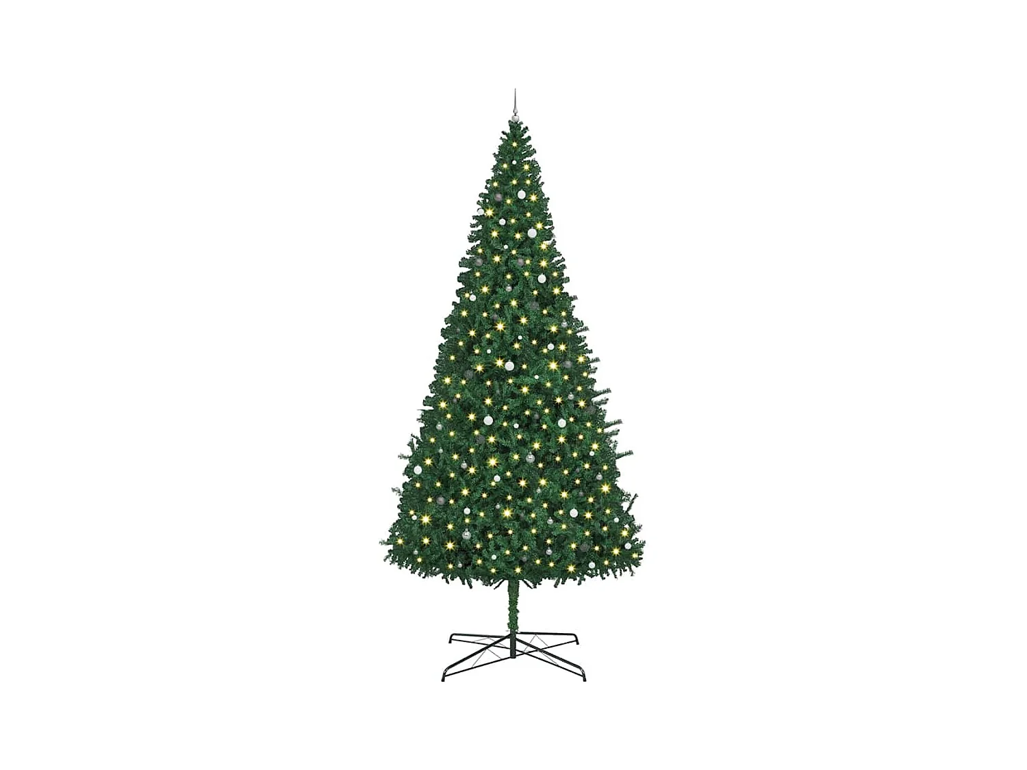 Kunstkerstboom met decoratieve touwlichten Groen 400 cm PVC