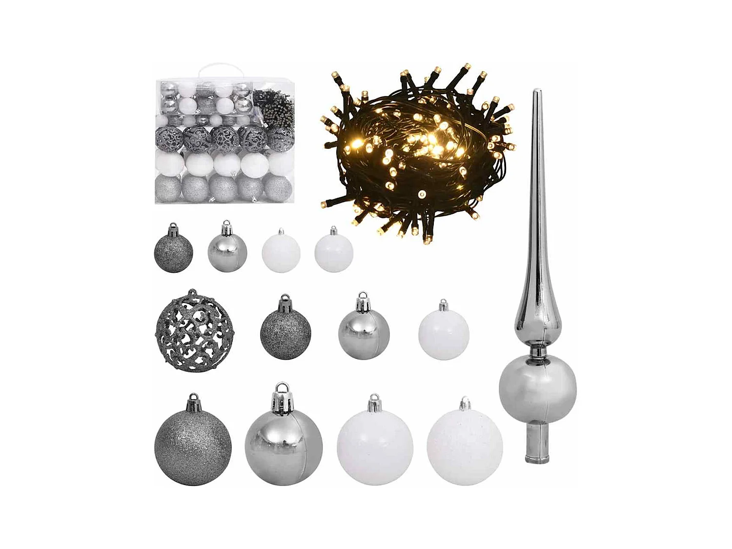 Kunstkerstboom met decoratieve touwlichten Groen 400 cm PVC