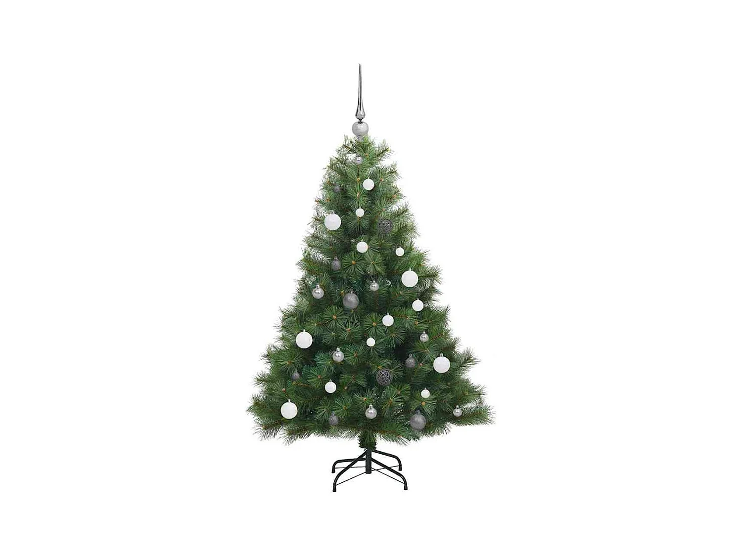 Kunstkerstboom met 150 LED met standaard Groen 150 cm PE en PVC