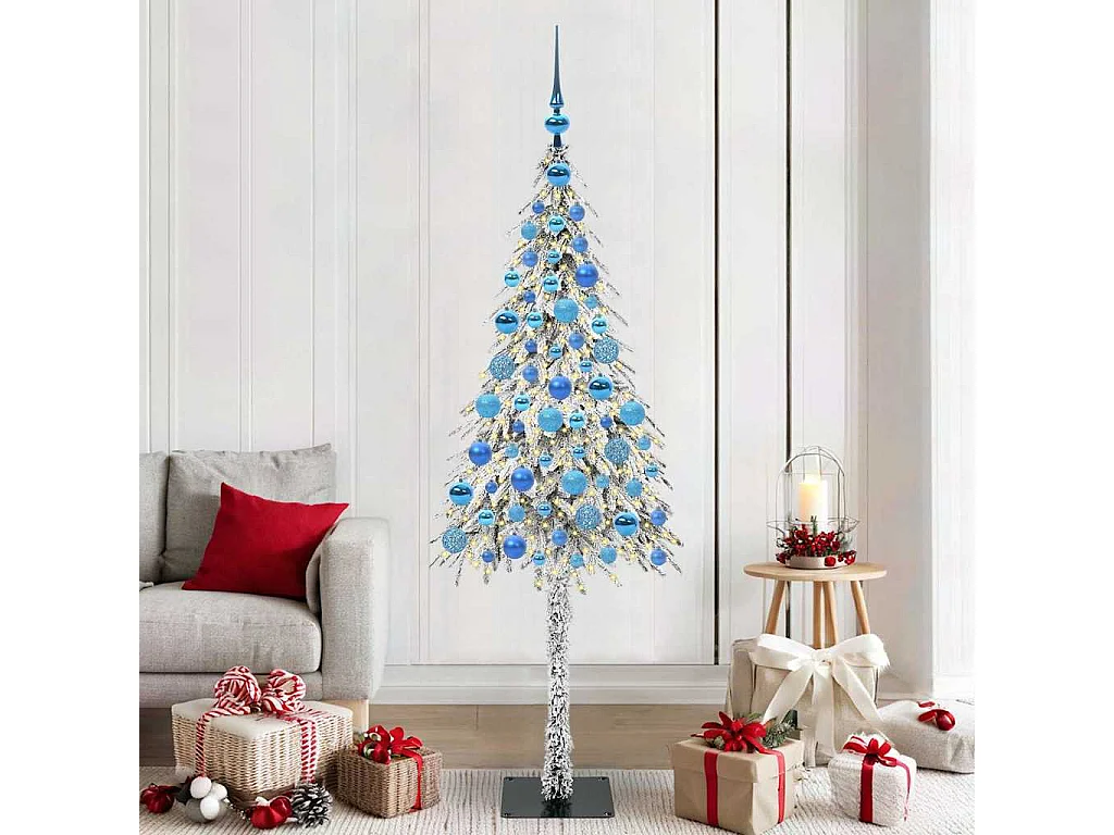 Árvore de Natal com 300 LEDs com suporte Branco 180 cm PE e Aço