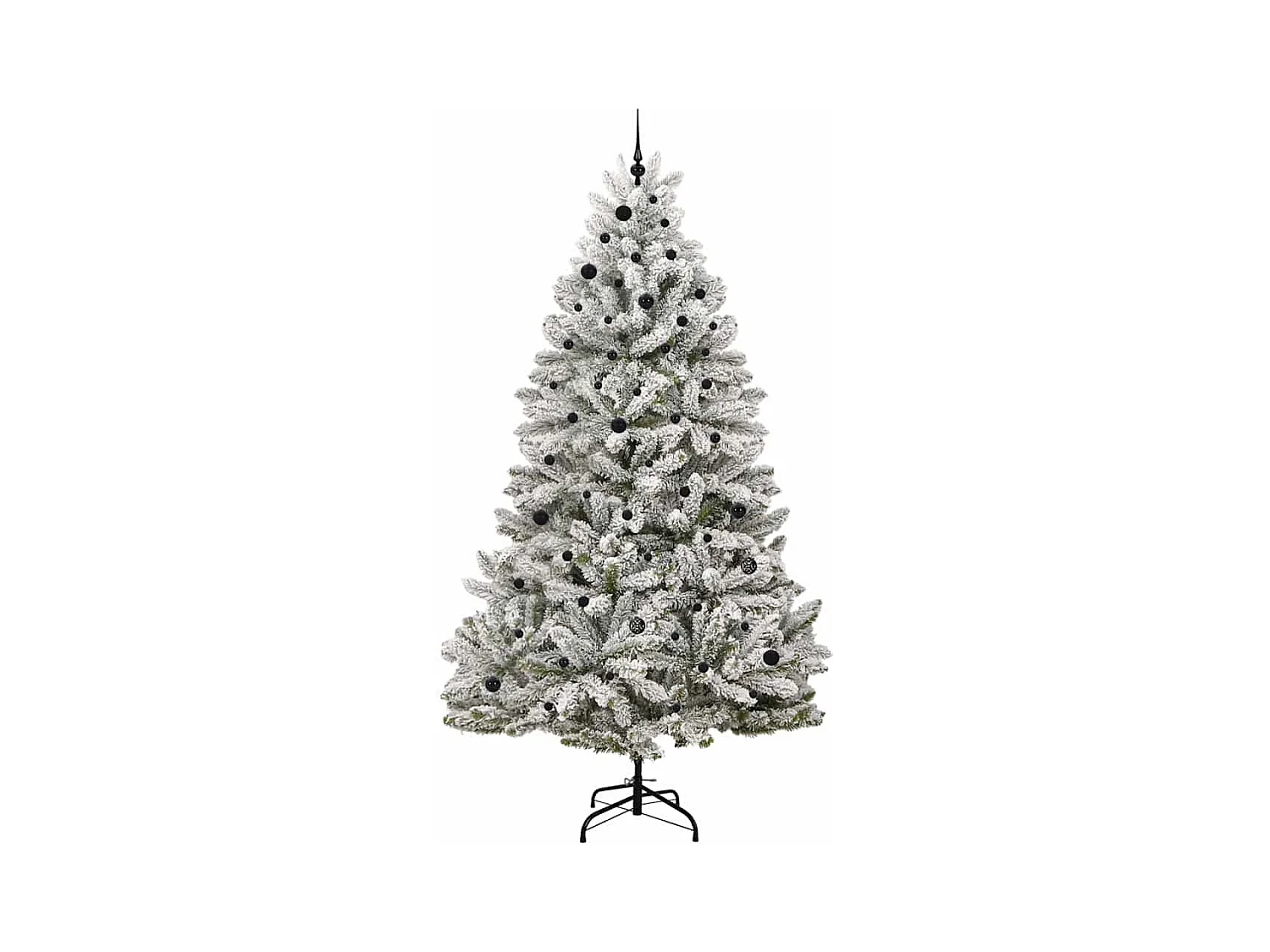 Sapin de Noël artificiel Vert et blanc 270 cm PVC et métal