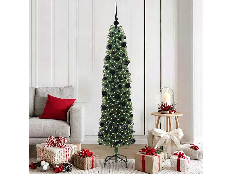 Árvore de Natal Artificial Verde 180 cm PVC e Aço e Plástico