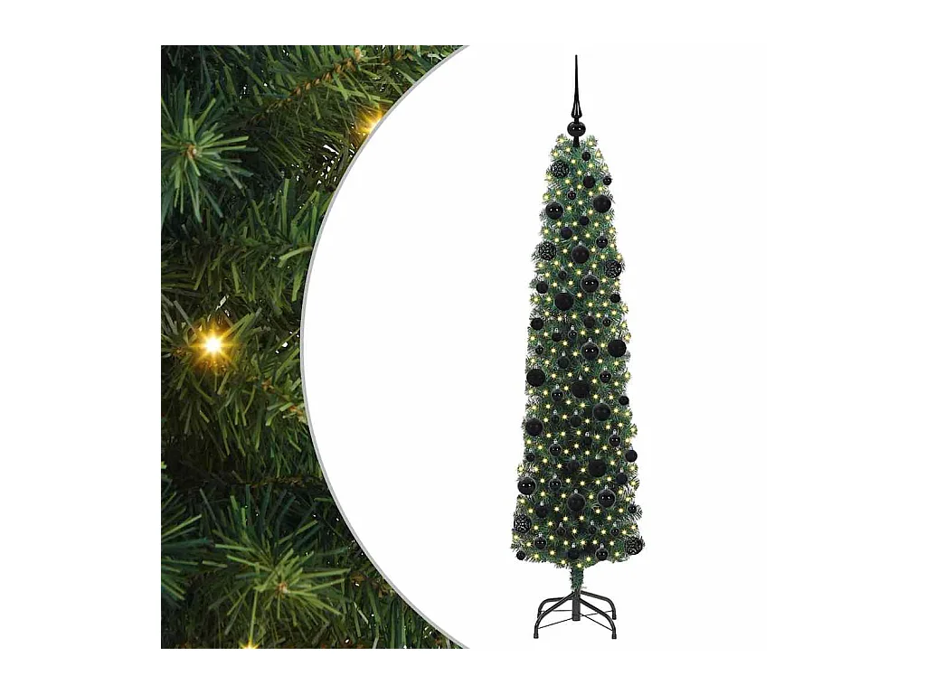 Árvore de Natal Artificial Verde 180 cm PVC e Aço e Plástico