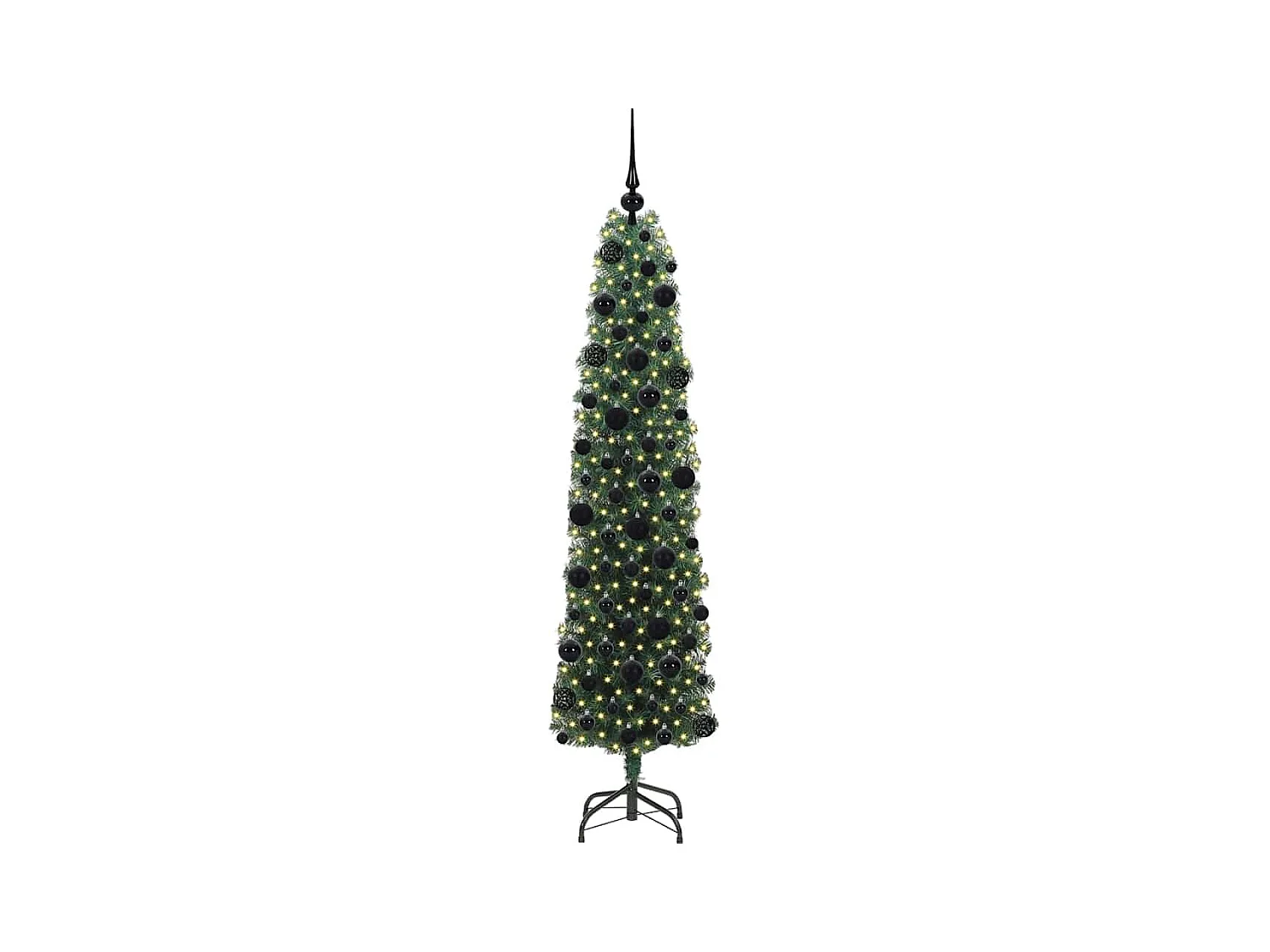 Árvore de Natal Artificial Verde 180 cm PVC e Aço e Plástico